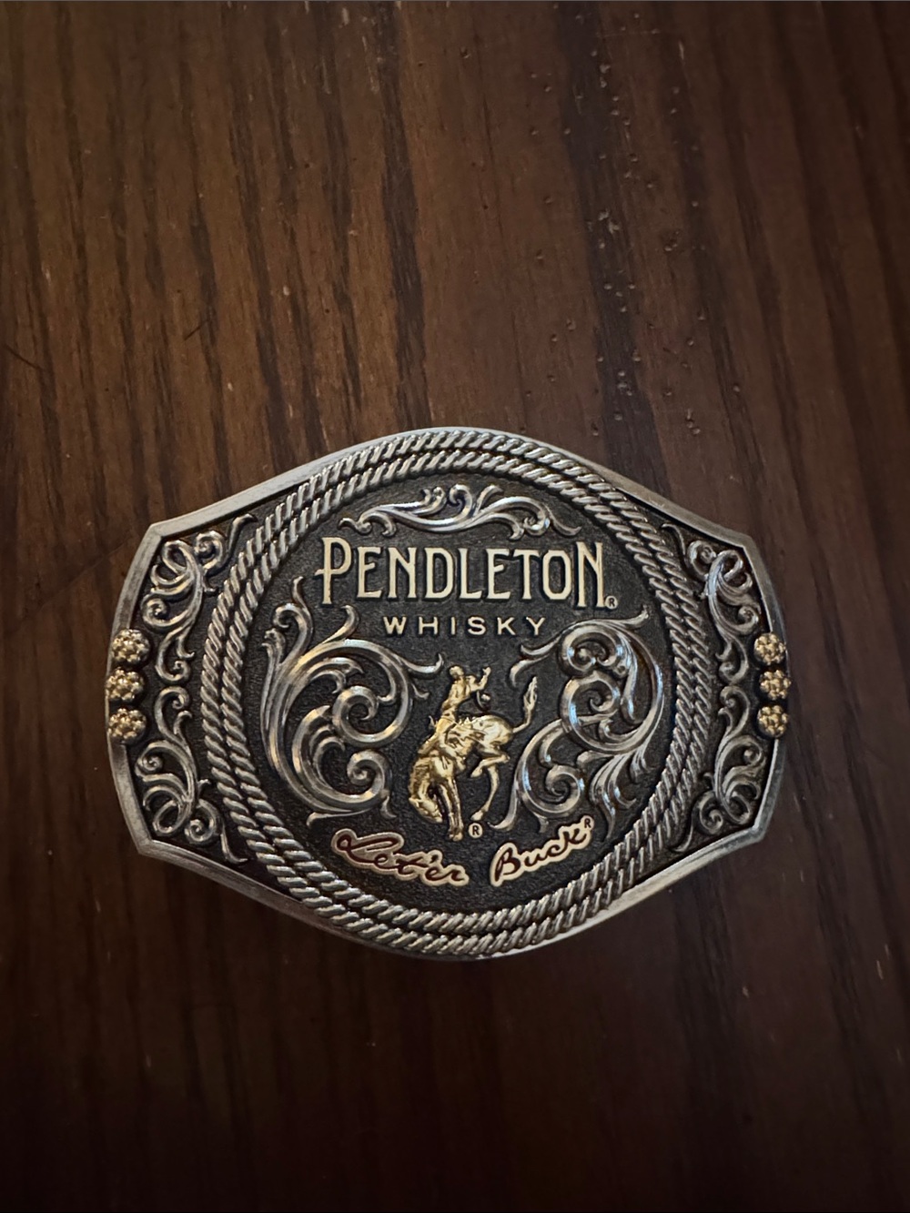 Pendleton Montana Silversmiths cowboy belt buckle